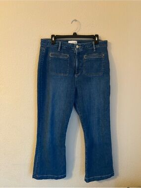 LOFT Cropped Ankle Jeans in Classic Blue Denim